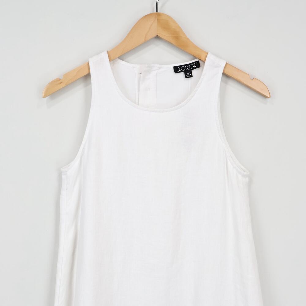 J.Crew Maxine Button Back Linen Dress White Size XS Petite NWT - Picture 3 of 8